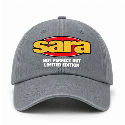 Your Name Not Perfect But Limited Edition Red Logo Washed Cap SARA 13K1 C84PF