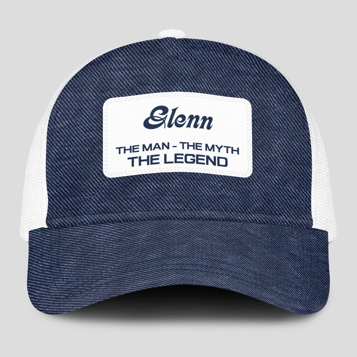 The Man The Myth The Legend Blue Denim Mesh Cap GLENN 13K1 C194PF