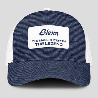 The Man The Myth The Legend Blue Denim Mesh Cap GLENN 13K1 C194PF