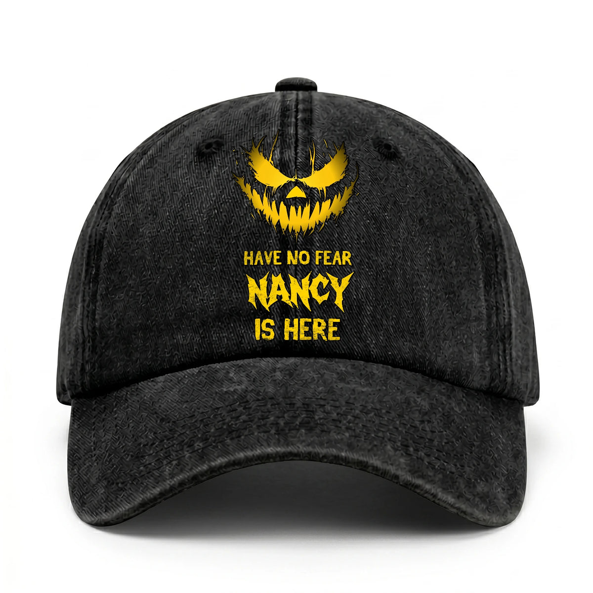 Have No Fear Your Name Is Here Jack O' Lantern Washed Cap NANCY 13K1 C135PF
