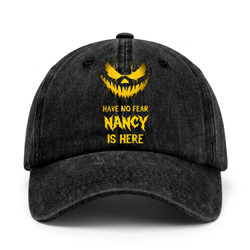 Have No Fear Your Name Is Here Jack O' Lantern Washed Cap NANCY 13K1 C135PF