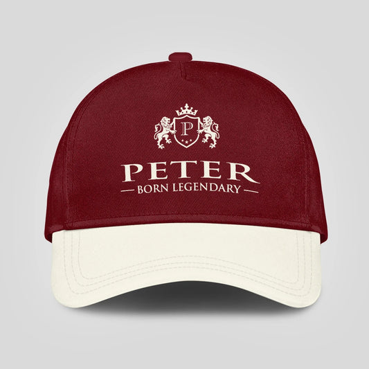Born Legendary Burgundy And Beige Cap PETER 13K1 C181PF