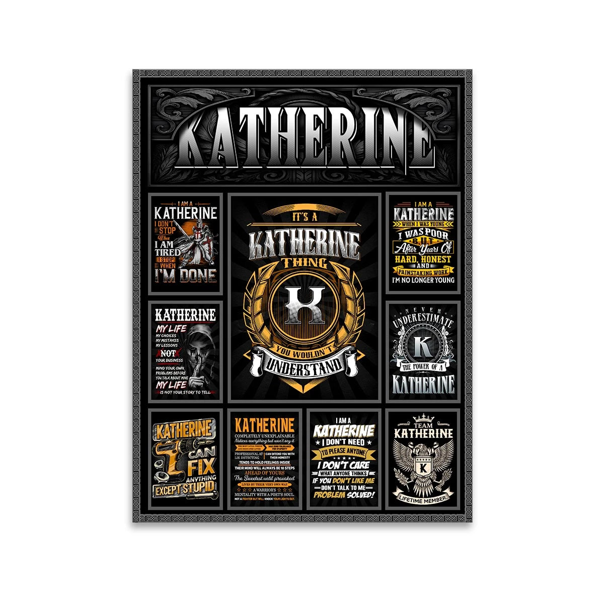 KATHERINE Personalized Sponge Floor Mat – Custom Printed Home Decor 13K1-AR2