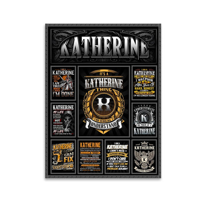 KATHERINE Personalized Sponge Floor Mat – Custom Printed Home Decor 13K1-AR2