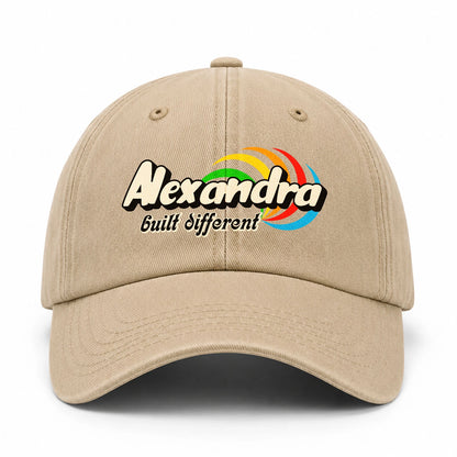 Your Name Built Different Retro Washed Cap ALEXANDRA 13K1 C55PF