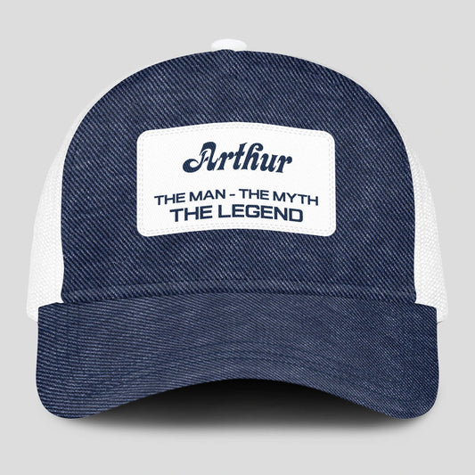 The Man The Myth The Legend Blue Denim Mesh Cap ARTHUR 13K1 C194PF
