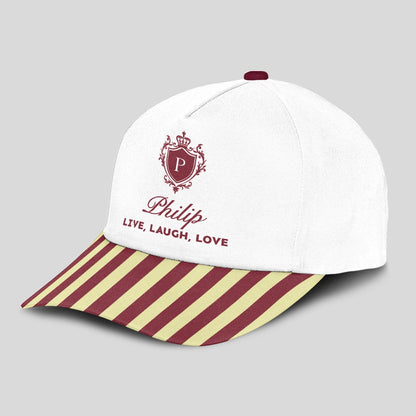 Live Laugh Love Burgundy And Yellow Cap PHILIP 13K1 C120PF