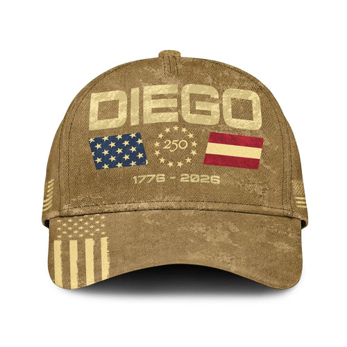DIEGO 13K1-C14PF 250th Anniversary Patriotic Baseball Cap 1776–2026