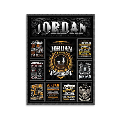 JORDAN Personalized Sponge Floor Mat – Custom Printed Home Decor 13K1-AR2