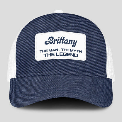 The Man The Myth The Legend Blue Denim Mesh Cap BRITTANY 13K1 C194PF