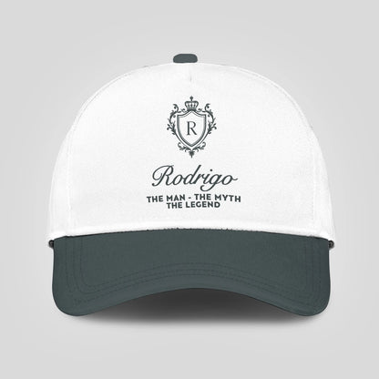 The Man The Myth The Legend Elegant Gray And White Cap RODRIGO 13K1 C170PF