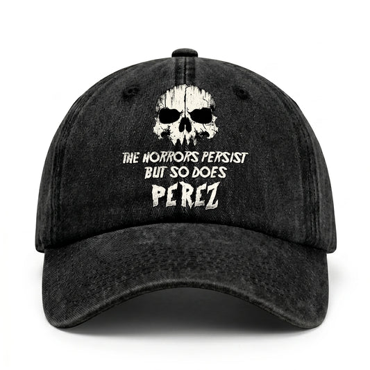 The Horrors Persist But So Does Your Name Cool Skull Washed Cap PEREZ 13K1 C134PF