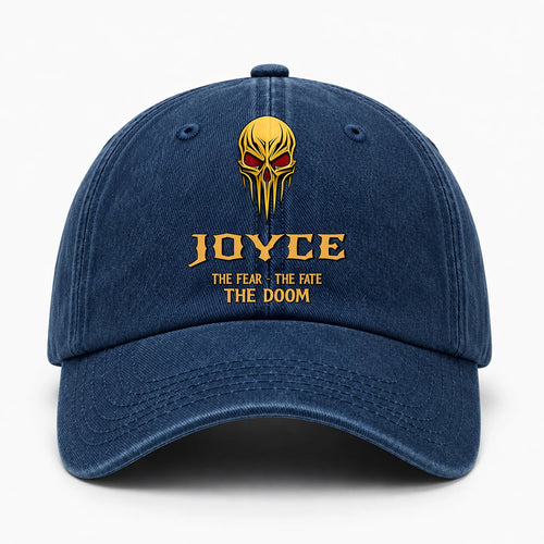 The Fear The Fate The Doom Skull Blue Washed Cap JOYCE 13K1 C97PF