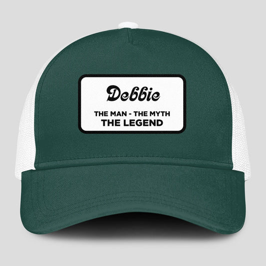 The Man The Myth The Legend Green And White Mesh Cap DEBBIE 13K1 C198PF