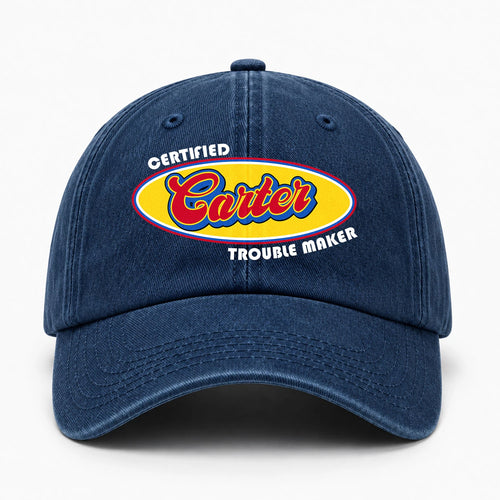 Certified Your Name Trouble Maker Washed Cap CARTER 13K1 C73PF