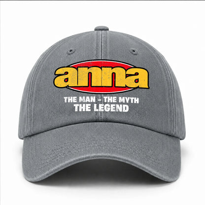 The Man The Myth The Legend Vintage Logo Washed Cap ANNA 13K1 C162PF