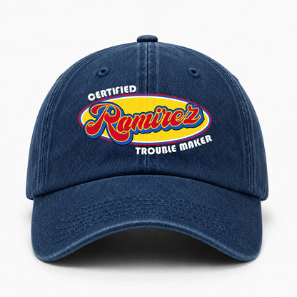Certified Your Name Trouble Maker Washed Cap RAMIREZ 13K1 C73PF