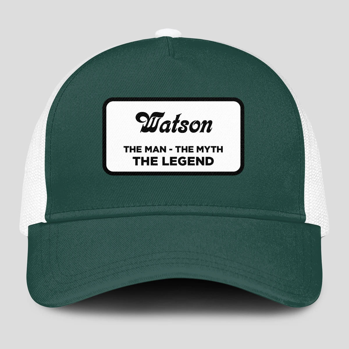 The Man The Myth The Legend Green And White Mesh Cap WATSON 13K1 C198PF