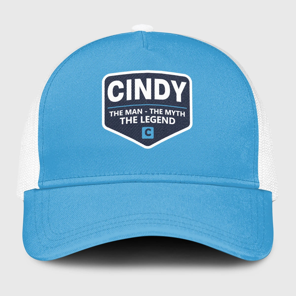 The Man The Myth The Legend Light Blue Mesh Cap CINDY 13K1 C190PF