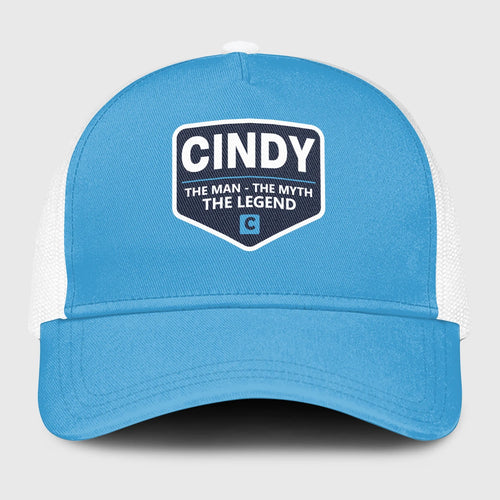 The Man The Myth The Legend Light Blue Mesh Cap CINDY 13K1 C190PF