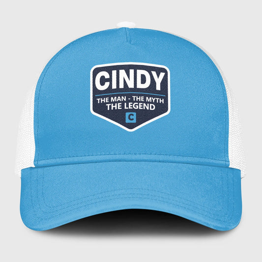The Man The Myth The Legend Light Blue Mesh Cap CINDY 13K1 C190PF
