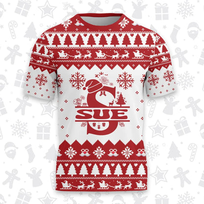 SUE Personalized Christmas T-Shirt Pajama Set - Holiday Gift Outfit 13K1-CR2
