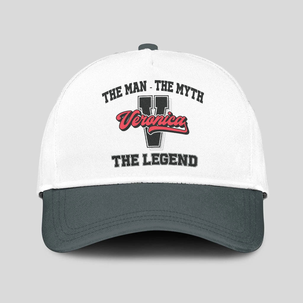 The Man The Myth The Legend Custom Initial Letter And Name Cap VERONICA 13K1 C38PF