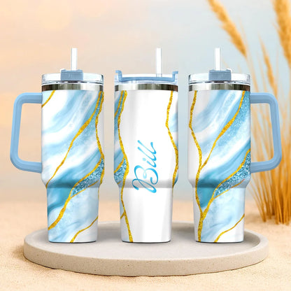 BILL 40oz Personalized Tumbler Cup with Straw | Custom Stainless Steel Mug 13K1-TB1