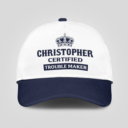 Certified Your Name Trouble Maker Washed Cap CHRISTOPHER 13K1 C148PF