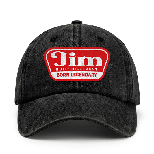 Built Different Born Legendary Red Logo Washed Cap JIM 13K1 C63PF