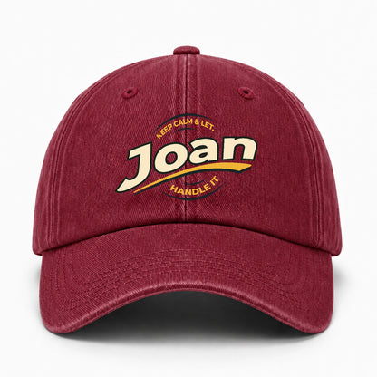 Keep Calm & Let Your Name Handle It Burgundy Washed Cap JOAN 13K1 C105PF