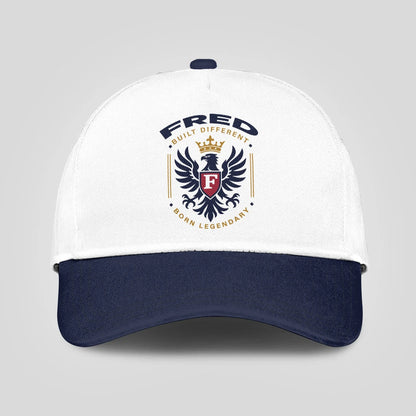 Built Different Born Legendary Elegant Blue And White Cap FRED 13K1 C76PF