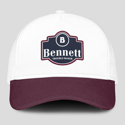 Trouble Maker Burgundy And White Funny Mesh Cap BENNETT 13K1 C201PF
