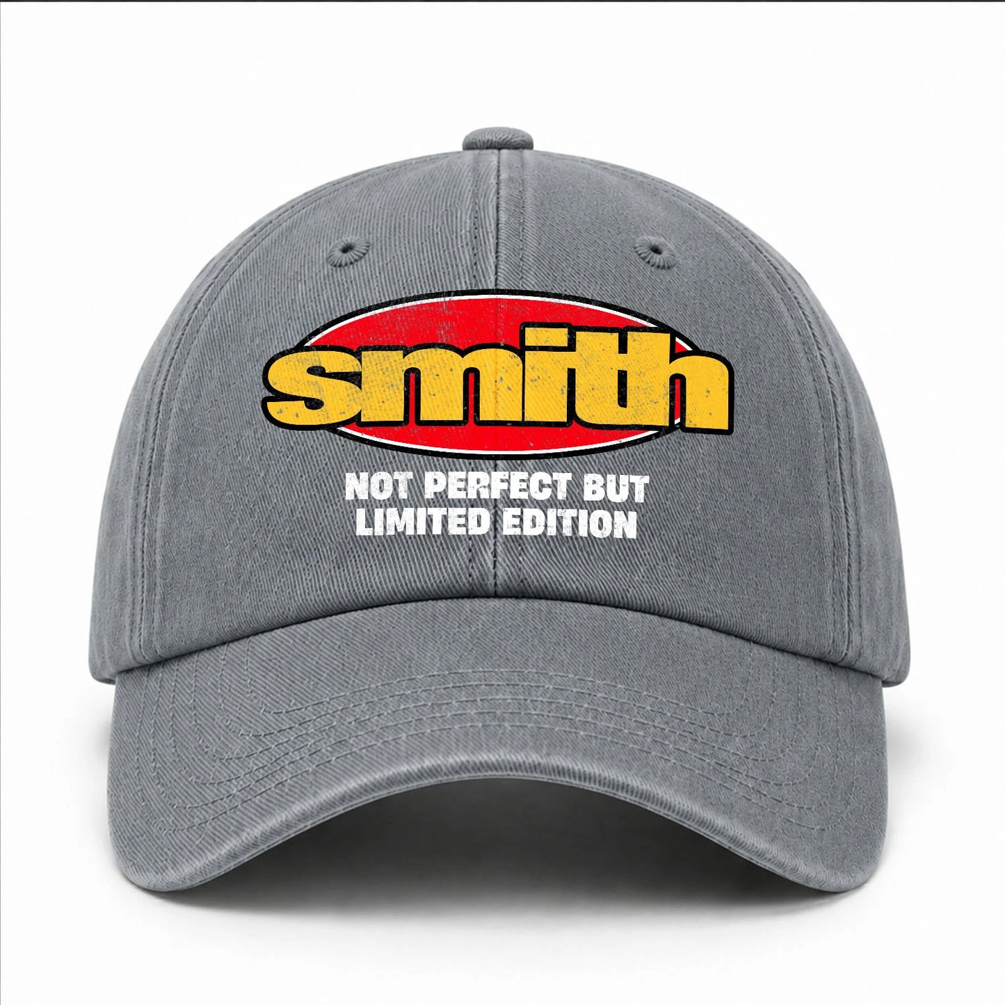 Your Name Not Perfect But Limited Edition Red Logo Washed Cap SMITH 13K1 C84PF