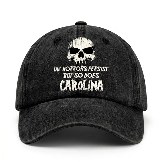 The Horrors Persist But So Does Your Name Cool Skull Washed Cap CAROLINA 13K1 C134PF