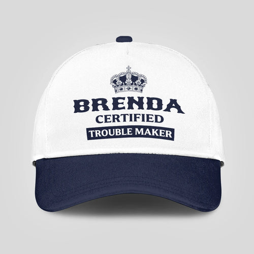 Certified Your Name Trouble Maker Washed Cap BRENDA 13K1 C148PF