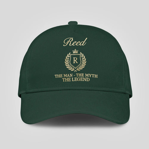 The Man The Myth The Legend Crest Forest Green Cap REED 13K1 C159PF