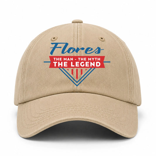 The Man The Myth The Legend Logo Washed Cap FLORES 13K1 C37PF