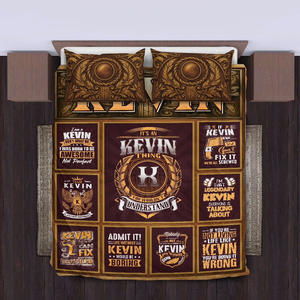 KEVIN Limited Edition Personalized Bedding Set 13K1-BS3
