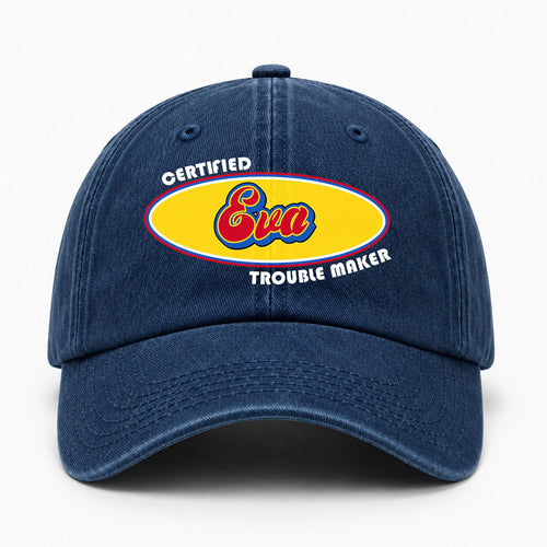Certified Your Name Trouble Maker Washed Cap EVA 13K1 C73PF