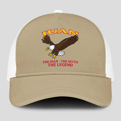 The Man The Myth The Legend Eagle Khaki Mesh Cap JUAN 13K1 C210PF