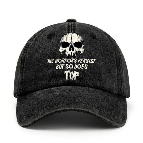The Horrors Persist But So Does Your Name Cool Skull Washed Cap TOP 13K1 C134PF