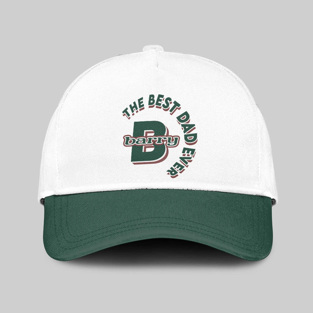 The Best Dad Ever Custom Name Cap BARRY 13K1 C35PF