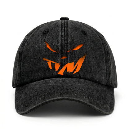 Your Name Jack O' Lantern Halloween Washed Cap TIM 13K1 C100PF