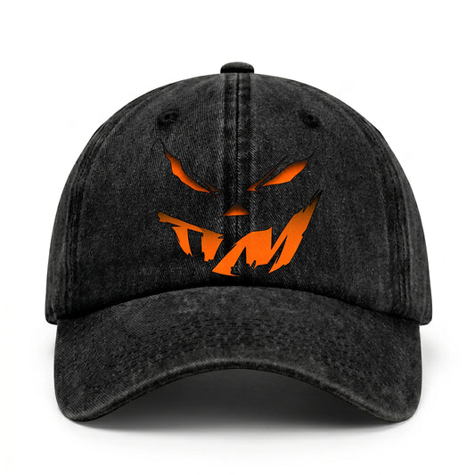 Your Name Jack O' Lantern Halloween Washed Cap TIM 13K1 C100PF