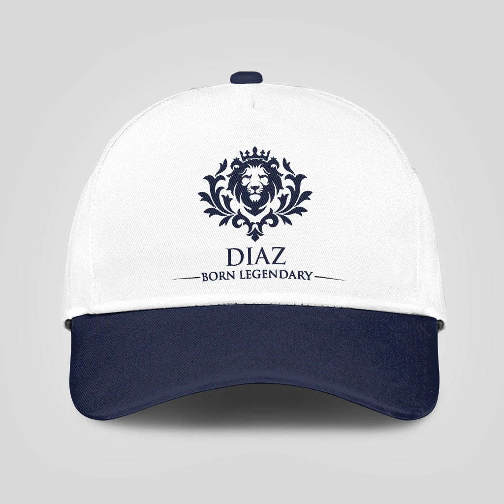 Born legendary lion blue and white baseball cap DIAZ 13K1 C185PF