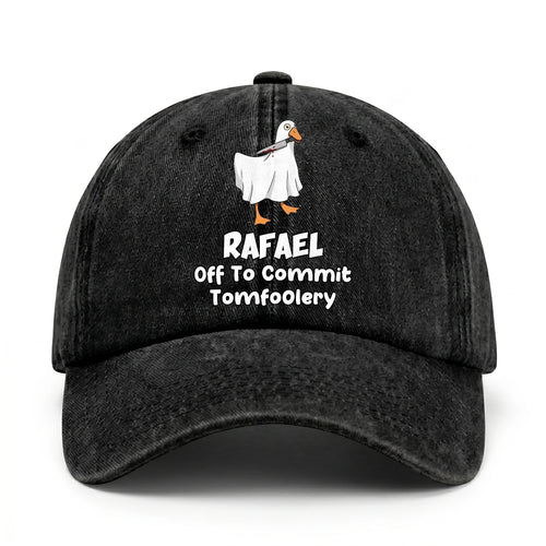 Off To Commit Tomfoolery Funny Goose Washed Cap RAFAEL 13K1 C131PF