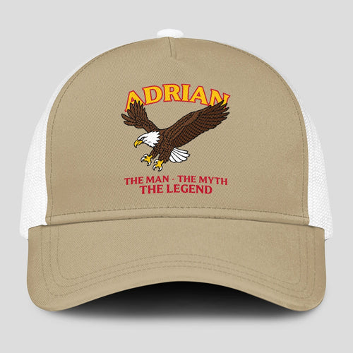 The Man The Myth The Legend Eagle Khaki Mesh Cap ADRIAN 13K1 C210PF