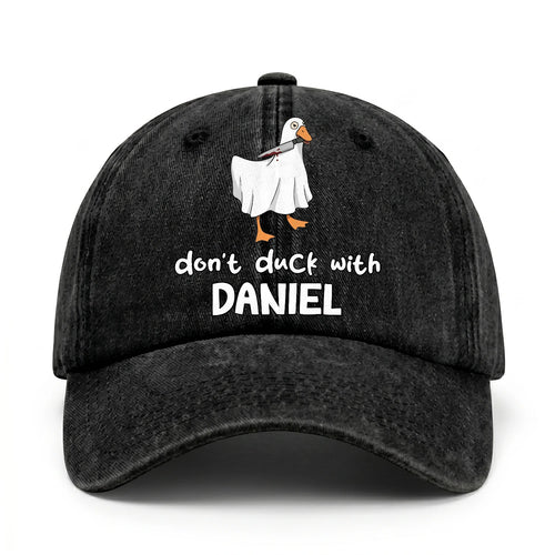 Don't Duck With Your Name Funny Washed Cap DANIEL 13K1 C129PF
