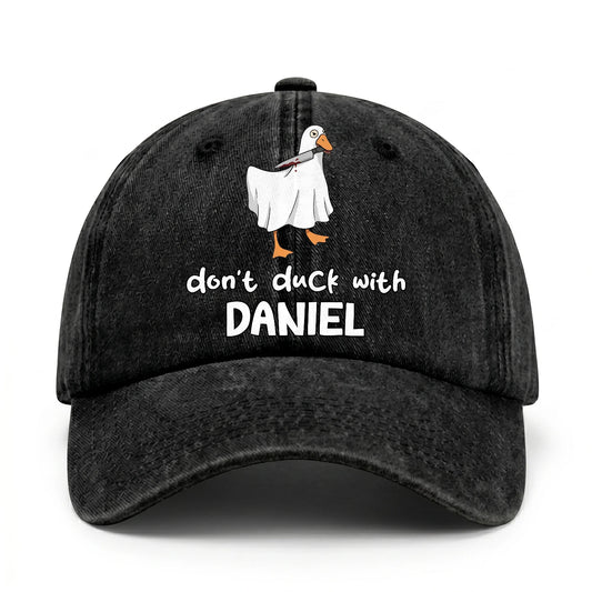 Don't Duck With Your Name Funny Washed Cap DANIEL 13K1 C129PF